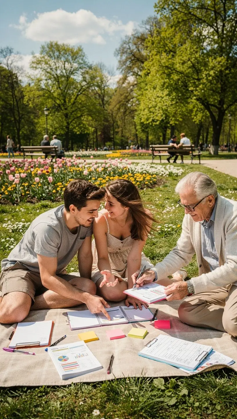 Ember ír a pénzügyi célokat tartalmazó határidőnaplóba, tudatos pénzügyi tervezés közben.